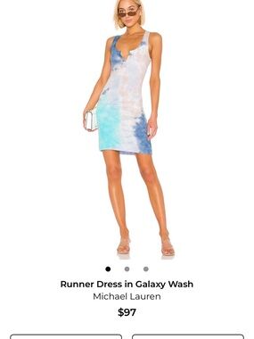 Michael Lauren Tie-Dye Tank Runner Dress in Galaxy Wash